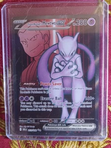 SEGRETO RARO Full Art Team Rocket's Mewtwo EX 213/182 Destinated Rivals Pokemon TCG - Foto 1 di 1