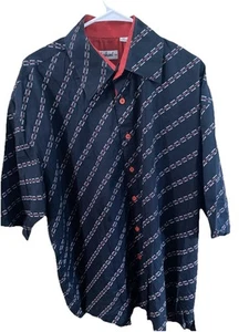 Chicago All Over Print Button Up Elephant 2XL Shirt Sleeve Shirt - Picture 1 of 9