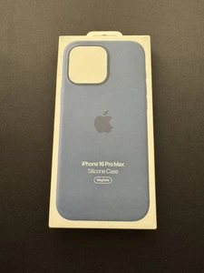 Neu im Karton iPhone 16 Pro Max Silikon Case MagSafe Blau MYYU3ZM/A Apple Zubehör - Bild 1 von 2