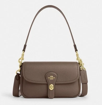 COACH Hadley Shoulder Bag  CY683 Dark Stone Outlet Women's Bag NEW - Image 1 of 4