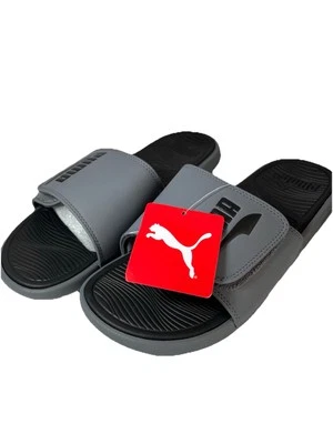 PUMA Cool Cat 2.0 Men’s Slide Sandals Size 10 Gray Comfort Sport Casual - Image 1 of 4