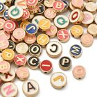 100x Enamel Mixed Alphabet Letter Bead for Jewelry Bracelets Crafts DIY Making