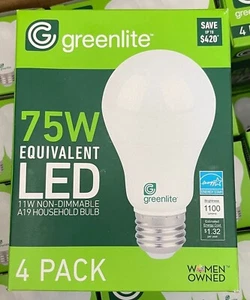16 Led Light Bulbs GREENLITE 11w LED 75w Non-Dimmable 3000k BRIGHT WHITE - Picture 1 of 6