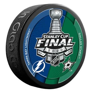 2020 NHL Stanley Cup Final Dueling Puck Dallas Stars vs Tampa Bay Lightning - Picture 1 of 1