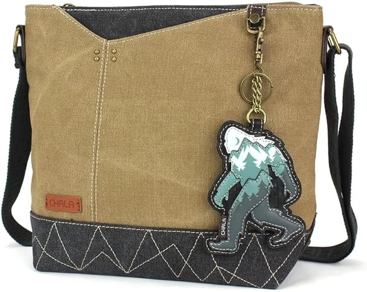 Chala Handbag Gemini Crossbody Paw Print Bag Messenger Indigo Blue Pleather