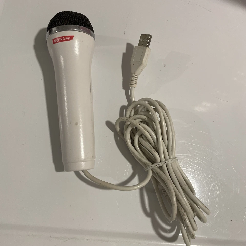 Konami Logitech Micrófono USB para PS2 PS3 Wii Xbox 360 E-UR20 Blanco Probado  Foto 1 de 1