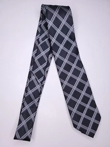 Bergamo New York formelle Herrenkrawatte 58"Lx3"W schwarz/grau Krawatte - Bild 1 von 4