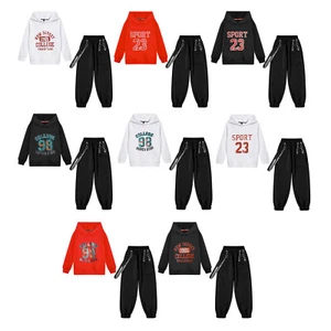 Kids Boy's Sweatshirt And Pants Training Dance Outfit 2 Pcs Elastic Waistband - Picture 1 of 111