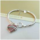 New Arrival 925 Silver Plated Bracelet With Crystl DAUGHTER Charm Desgin