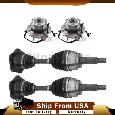 ADEQUADO PARA 2001 GMC SIERRA 1500 HD 4WD 4X CV EIXO E KIT DE ROLAMENTO DE RODA TRAKMOTIVE WJB - Imagem 1 de 4