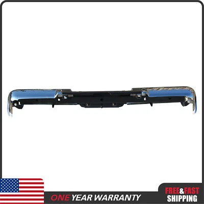 For Ford 2008-2016 F250 Super Duty Rear Step Bumper Chrome w/o Sensor Holes - Image 1 of 4