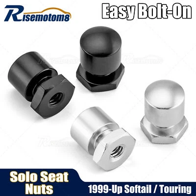 2 PCS Solo Seat Fender Mounting Nuts For Harley Davidson Softail Touring 1999-Up - Изображение 1 из 3