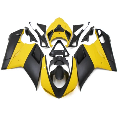 Kit de carenado amarillo negro para carrocería de inyección Ducati 1098 848 1198 2007-2012 Foto 1 de 4
