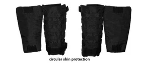 Shin circular protection pad Black Front & Back Price for HALF of the Set - Picture 1 of 5