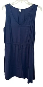 Old Navy Empire Waist Sleeveless Navy V-Neck Summer Dress Size Large - Picture 1 of 4