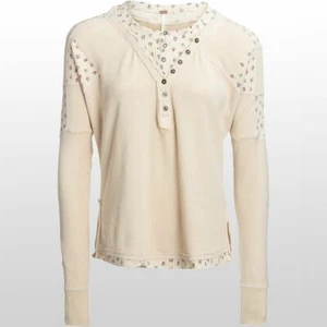 Free People NUEVO con etiqueta - Heart to Heart Henley lavado muselina XS - Imagen 1 de 3