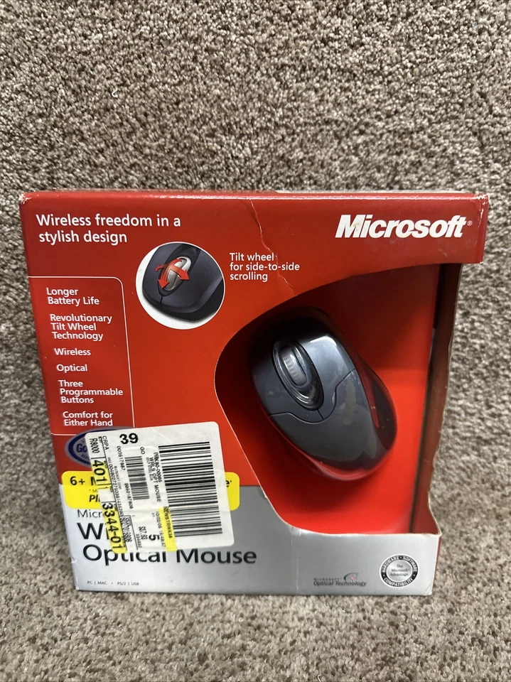 Microsoft Wireless Optical Mouse 4.0 Mass (K80-00065) Factory Sealed New - Image 1 of 1
