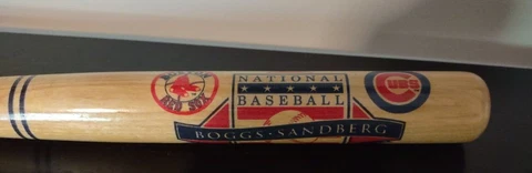 National Baseball HOF 2005 Induction Cubs Ryne Sandburg Sox Wade Boggs Mini Bat Cover