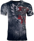 Xtreme Couture By Affliction Men's T Shirt SALVATION Black Wings Cross S 5XL