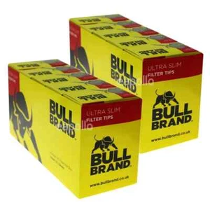 Bull Brand Ultra Slim Filter Tips 20 Packs 3200 Filter Tips Free Delivery - Picture 1 of 5