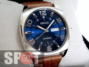 Seiko Retro Classic Leather Strap Automatic Men's Watch SNKN37K1 - Picture 1 of 4