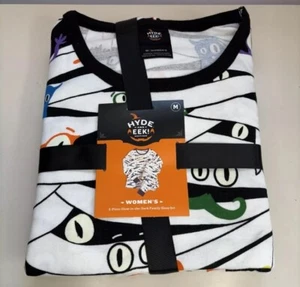 Halloween Hyde and Eek Pajamas 2 Piece Glow-in-the-Dark Sleep Set Womens Small - Picture 1 of 3