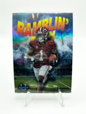 2022 Bowman University Chrome - Ramblin' Man Jahmyr Gibbs #RM-5 (RC) - Image 1 of 2