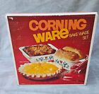 NOS Corning Ware Country Festival 4 Piece Set: Pie Plate, Cake Dish, Baking Dish