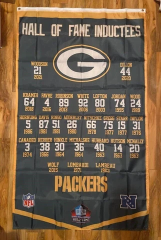 Green Bay Packers 3x5 ft Flag Hall of Fame Inductees Banner NFL Rodgers Champs Cover