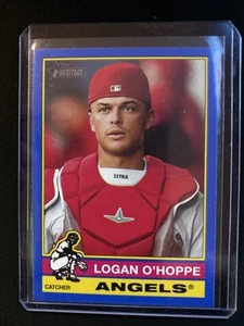 🔥Logan O'Hoppe 2025 Topps Heritage #11 Blue Border Angels - Picture 1 of 2