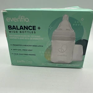 Evenflo Balance + Wide-Neck Bottles, 0M+ Slow Flow, BPA Free, 6 Bottles, 5ozj - Picture 1 of 8