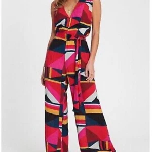Billabong Seeing Tricks Jumpsuit Multicolor Print Sz Large V Neck New NWT - Picture 1 of 21