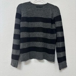Jenni Kayne Pullover gestreift grau schwarz Wollmischung Größe M - Bild 1 von 5