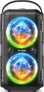 W-KING 180W Max Party Lautest Bluetooth Lautsprecher Kabellos Ghettoblaster, Schwarz 2 - Bild 1 von 12