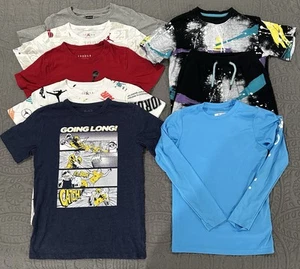 Lot of Boys 7 Pc short-sleeved shirts/ 1 Pc shorts /various brands Size 10/12 - Picture 1 of 9