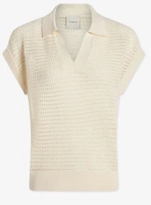 Varley Damen Kragen V-Ausschnitt Otto offen Strick Pullover Weste M creme elfenbein - Bild 1 von 7