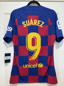 Suarez #9 Mens MEDIUM Nike FC Barcelona  Kitroom/Player Issue Home Jersey - Picture 1 of 18