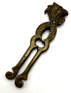 Antiker schwerer Messing Adler Hahn Nussknacker Phönix Nussknacker Anfang 20. Jh. - Bild 1 von 9