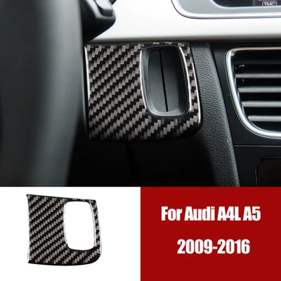 Adhesivo negro de fibra de carbono para marco de llave de coche para Audi A4L A5 S5 2008-2016 Foto 1 de 4