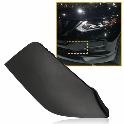 Tapa de gancho de remolque para parachoques delantero negro para accesorios de auto Nissan Rogue 2017-2020 Foto 1 de 4