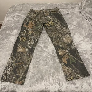Wrangler Jeans Mens 34x31 Green Camo Double Knee Hunting Outdoors Pants - Picture 1 of 14