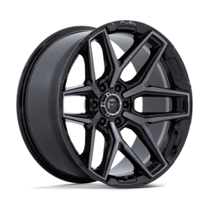 Fuel - FLUX - GLOSS BLACK BRUSHED FACE WITH GRAY TINT - 22x10 - 6x139.7 - Picture 1 of 1