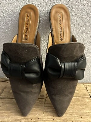 Designer Andre’ Assous Women’s Size 8 Leather Prince Slip On Shoes Loafer Spain - Image 1 of 4