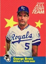 1986 Fleer All Star Team GEORGE BRETT   #5  HOF RARE INSERT 1:12 PACKS