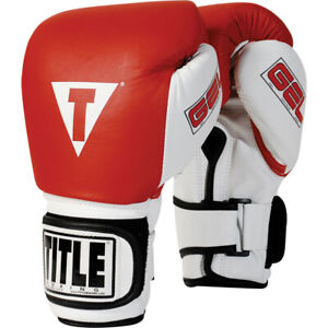 Title Boxing Gel World Bag Gloves - Red