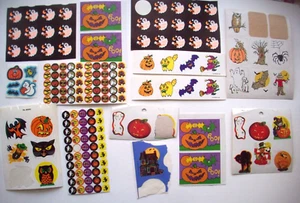 Piezas y piezas de hojas adhesivas HALLOWEEN Sello Dennison - Imagen 1 de 5