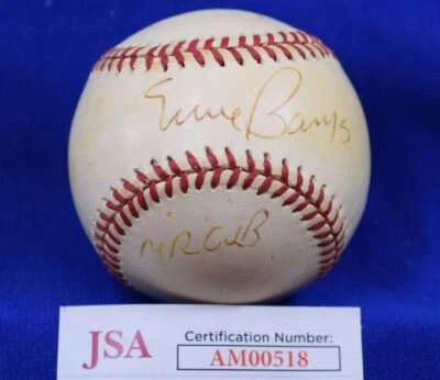 Ernie Banks Mr. Cub JSA COA Autograph National League Signed Baseball - Image 1 of 2