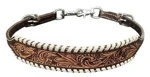 Showman Leather Wither Strap w/ Floral Tooling & Rawhide Lacing - Picture 1 of 1