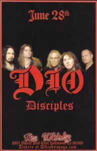 Dio Disciples Konzert Poster aus Whisky A Go Go 28.06. Show - Bild 1 von 1