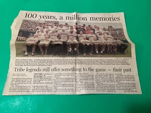 CLEVELAND INDIANS LEGENDS NEWSPAPER PHOTO LEGENDS  JULY 2001 - Picture 1 of 1